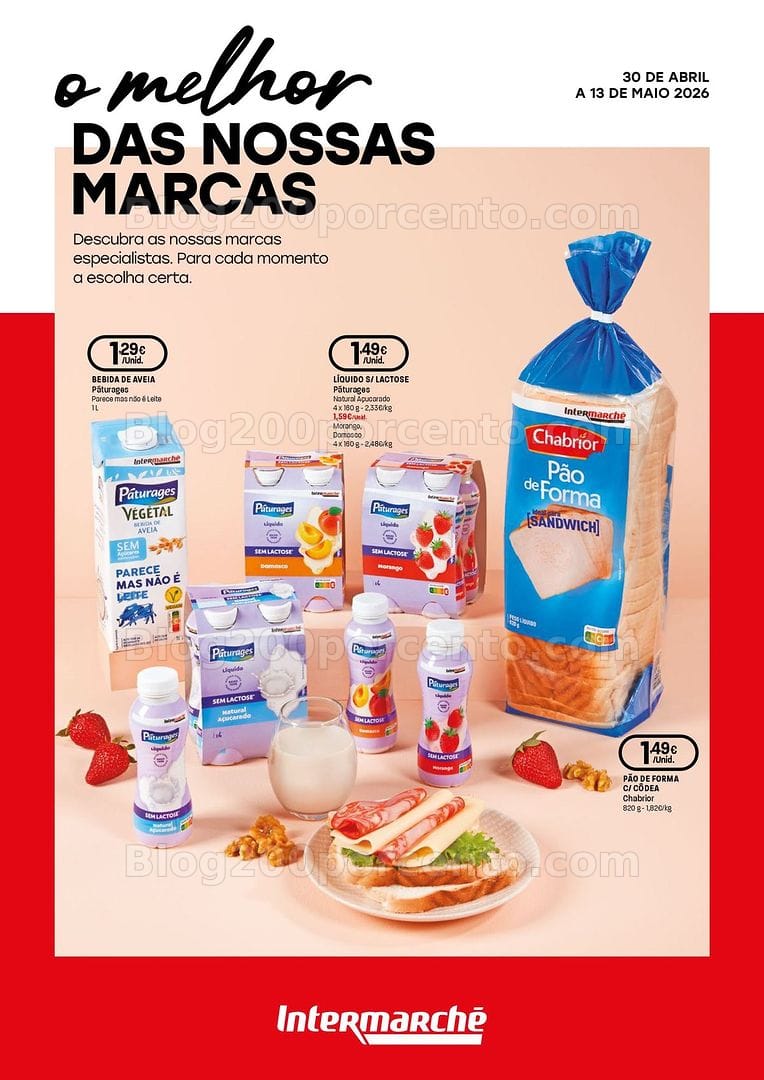 Antevisão Folheto INTERMARCHÉ Nossas Marcas Promoções de 30 abril a 13 maio